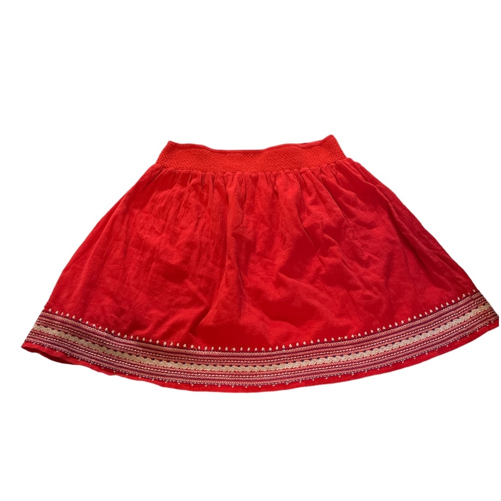 ✨ 3/$15 ✨ Old Navy Large Red Embroidered Skirt - Picture 1 of 6